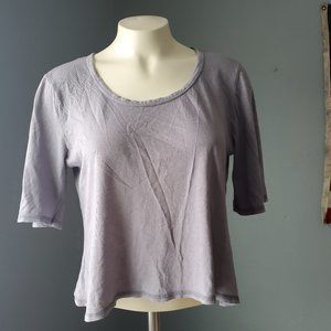 Bobi lavender paper thin crop swing tee
